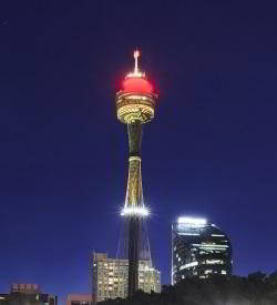 Сиднейская башня в ночи